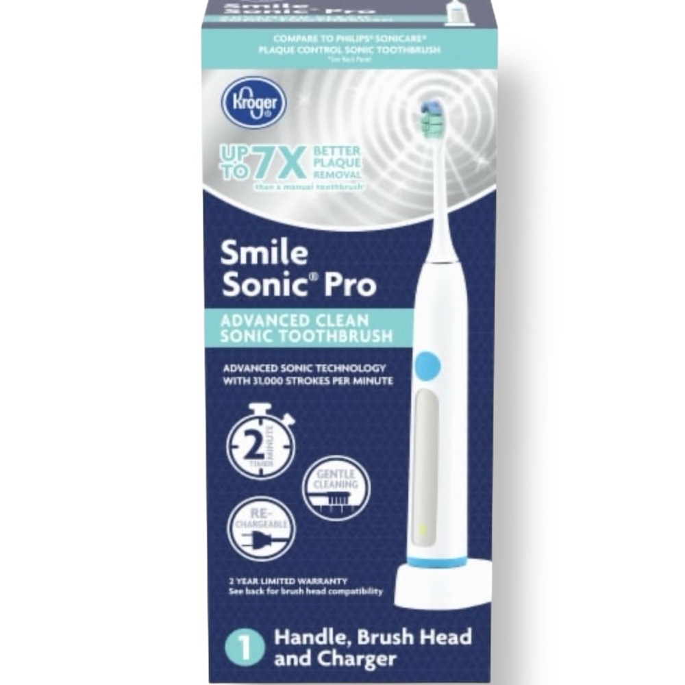 Smile Sonic Pro Advanced Clean Sonic Toothbrush - NIB